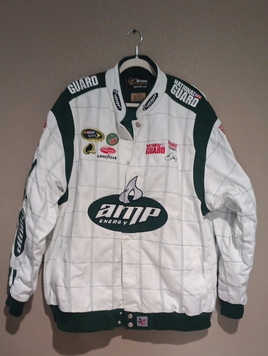 Chase Authentics Other - Dale Jr. Chase AMP Energy Men's White and Dark Green Racing Jacket